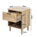 Aspire Modern Two Drawer Bedside Table | Modern Wooden Storage Unit Nightstand