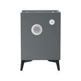 Egalo Modern PU Leather USB and Bluetooth Bedside Table