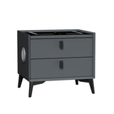 Egalo Modern PU Leather USB and Bluetooth Bedside Table