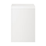 Amaro White Modern Display Shelf Style Bedside Table | Sleek White Storage Nightstand Table