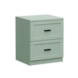 Hamptons Classic 2 Drawer Bedside Table | Elegant Wood Finish Storage Nightstand