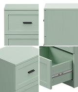 Hamptons Classic 2 Drawer Bedside Table | Elegant Wood Finish Storage Nightstand