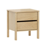 Aston 2 Draw Handle Free Bedside Table | Modern Scandi Style Nightstand