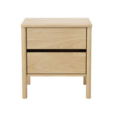 Aston 2 Draw Handle Free Bedside Table | Modern Scandi Style Nightstand