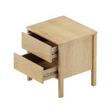 Aston 2 Draw Handle Free Bedside Table | Modern Scandi Style Nightstand
