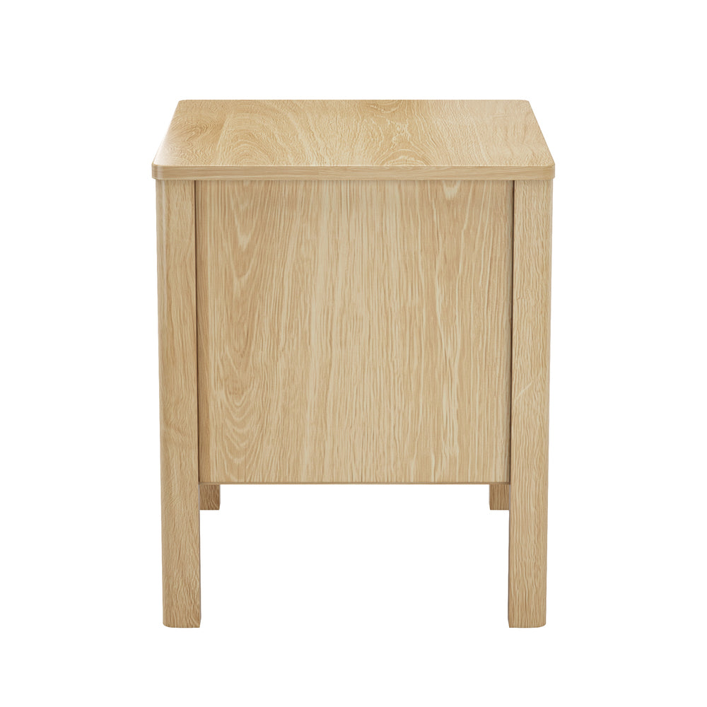 Aston 2 Draw Handle Free Bedside Table | Modern Scandi Style Nightstand
