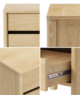Aston 2 Draw Handle Free Bedside Table | Modern Scandi Style Nightstand