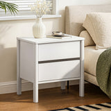 Aston 2 Draw Handle Free Bedside Table | Modern Scandi Style Nightstand