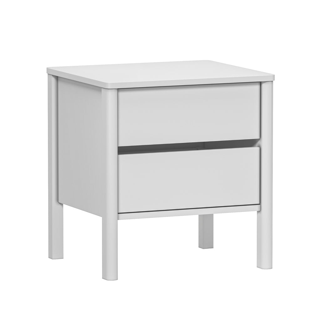 Aston 2 Draw Handle Free Bedside Table | Modern Scandi Style Nightstand