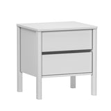 Aston 2 Draw Handle Free Bedside Table | Modern Scandi Style Nightstand