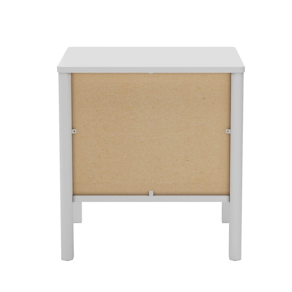 Aston 2 Draw Handle Free Bedside Table | Modern Scandi Style Nightstand