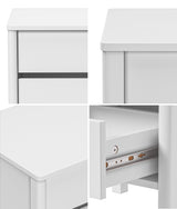 Aston 2 Draw Handle Free Bedside Table | Modern Scandi Style Nightstand