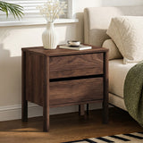 Aston 2 Draw Handle Free Bedside Table | Modern Scandi Style Nightstand