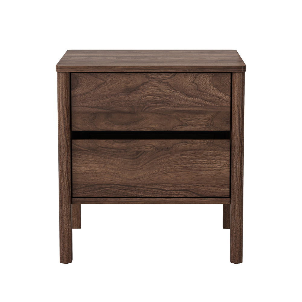 Aston 2 Draw Handle Free Bedside Table | Modern Scandi Style Nightstand