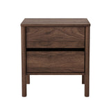 Aston 2 Draw Handle Free Bedside Table | Modern Scandi Style Nightstand