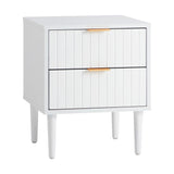 Centrum Blanco Nuvo Two Drawer Bedside Table |  Modern Bedroom Storage Unit