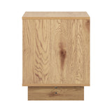 Matrix 2 Draw Natural Bedside Table | Modern Storage Bedside Unit Nightstand