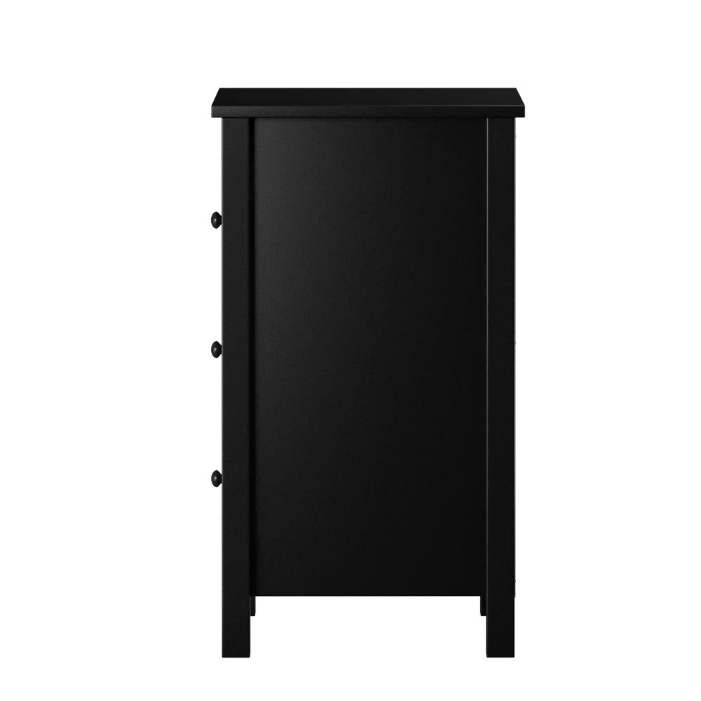 Martinique Modern Bedside Table with Three Drawers | Hampton Style Bedside Table Nightstand