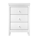 Martinique Modern Bedside Table with Three Drawers | Hampton Style Bedside Table Nightstand