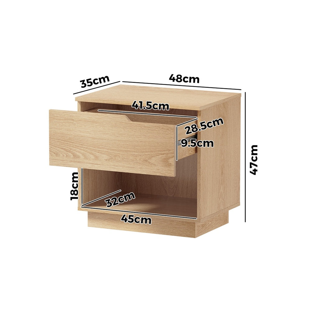 Urbino Modern Bedside Table with Drawer | Minimalist Style Bedside Table