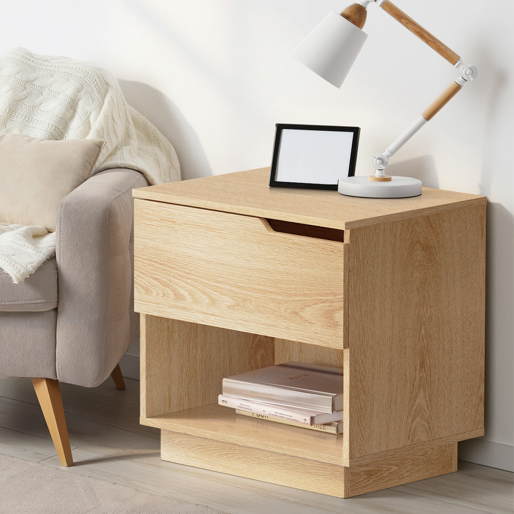 Urbino Modern Bedside Table with Drawer | Minimalist Style Bedside Table