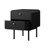 Set of 2 Vesio Scandi Style Bedside Tables | Modern Woodgrain Texture Nightstands