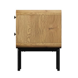 Set of 2 Vesio Scandi Style Bedside Tables | Modern Woodgrain Texture Nightstands