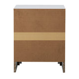 Allure White Modern Display Shelf Style Bedside Table | Art Deco White Table Storage Nightstand