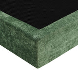 Velvet Cloud Soft Low Profile Compressed Bed | Tool-free Instant Bed Frame in Chenille Green