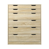 Parisi Bedroom 6 Chest of Drawers Tallboy Cabinet | Handle Pull Modern Tallboy Storage Cabinet
