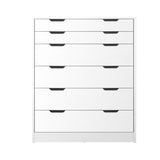 Parisi Bedroom 6 Chest of Drawers Tallboy Cabinet | Handle Pull Modern Tallboy Storage Cabinet