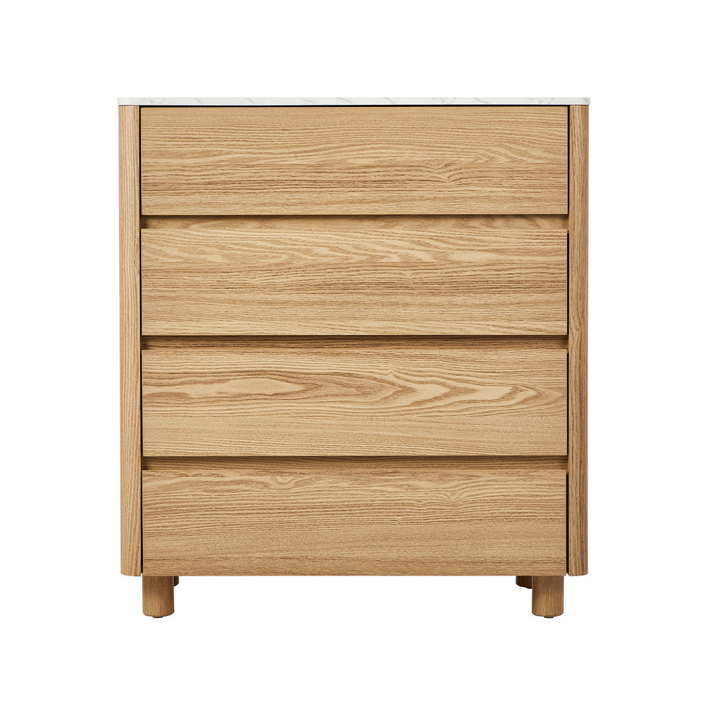 Ferrara 4 or 6 Chest of Drawers Dresser Unit | Two Tone Marble Style Storage Bedroom Cabinet