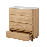 Ferrara 4 or 6 Chest of Drawers Dresser Unit | Two Tone Marble Style Storage Bedroom Cabinet