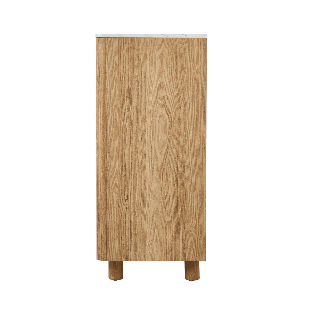 Ferrara 4 or 6 Chest of Drawers Dresser Unit | Two Tone Marble Style Storage Bedroom Cabinet