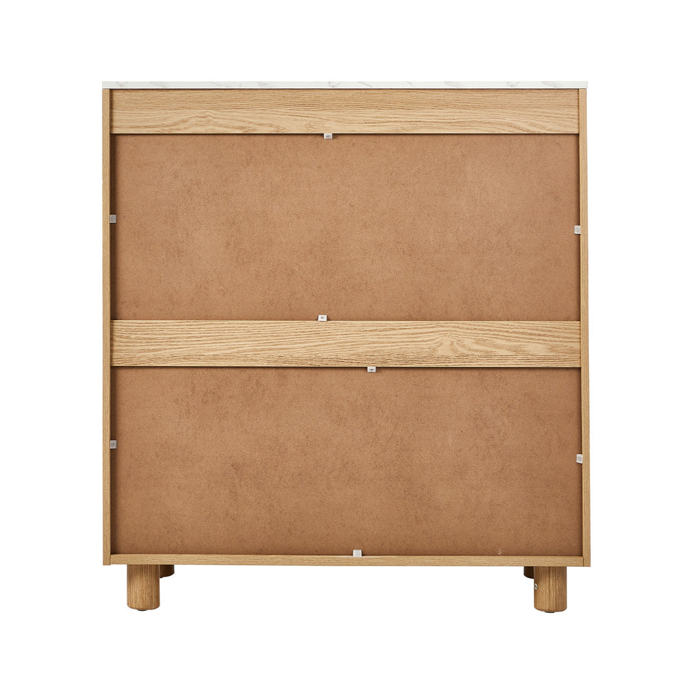 Ferrara 4 or 6 Chest of Drawers Dresser Unit | Two Tone Marble Style Storage Bedroom Cabinet