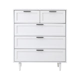 Essenza Mila 5 Draw Modern Dresser Tallboy | 5 Draw Chest Of Drawers Wooden Storage Unit