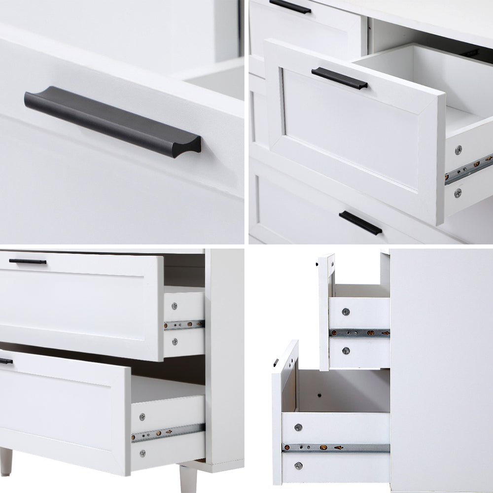 Essenza Mila 5 Draw Modern Dresser Tallboy | 5 Draw Chest Of Drawers Wooden Storage Unit