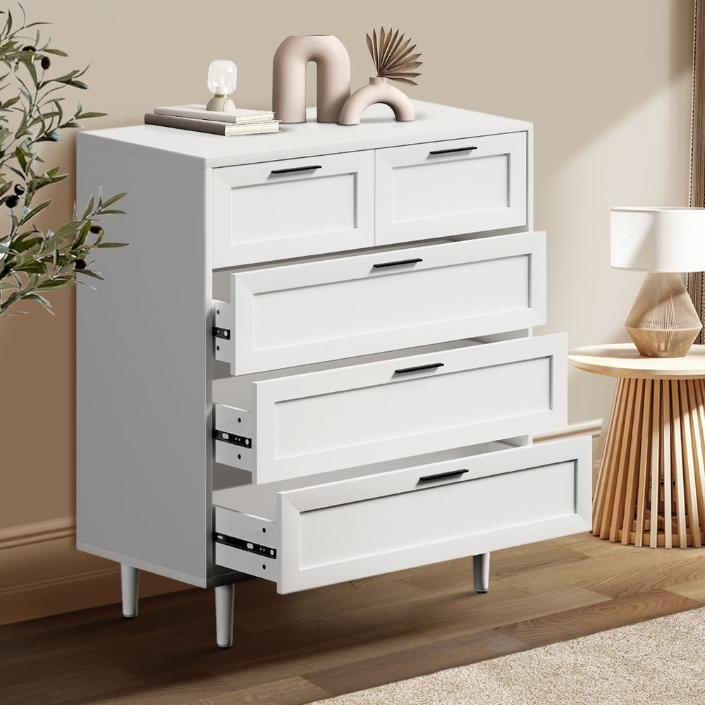 Essenza Mila Chest Of Drawers 2 Bedsides Bedroom Package | Elegant Wooden Storage Bedroom Set