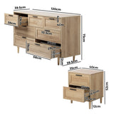 Essenza Mila Chest Of Drawers 2 Bedsides Bedroom Package | Elegant Wooden Storage Bedroom Set
