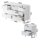 Essenza Mila Chest Of Drawers 2 Bedsides Bedroom Package | Elegant Wooden Storage Bedroom Set