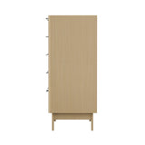 Alina Ripple Effect Modern 5 Chest Of Drawers | Scandi 5 Draw Tallboy Storage Unit
