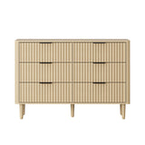 Alina Ripple Effect Modern 6 Chest Of Drawers | Scandi 6 Draw Tallboy Storage Unit