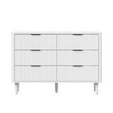 Alina Ripple Effect Modern 6 Chest Of Drawers | Scandi 6 Draw Tallboy Storage Unit