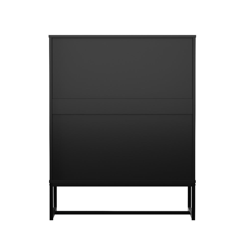 Foreno Industrial Style Rustic 4 Draw Dresser Unit | 4 Chest of Drawers Metal Wood Tallboy