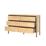 Aston 6 Chest Of Draws Handle Free Dresser Unit | Modern Scandi Style Six Draw Lowboy