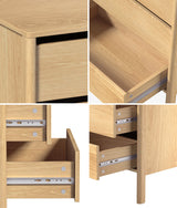 Aston 6 Chest Of Draws Handle Free Dresser Unit | Modern Scandi Style Six Draw Lowboy