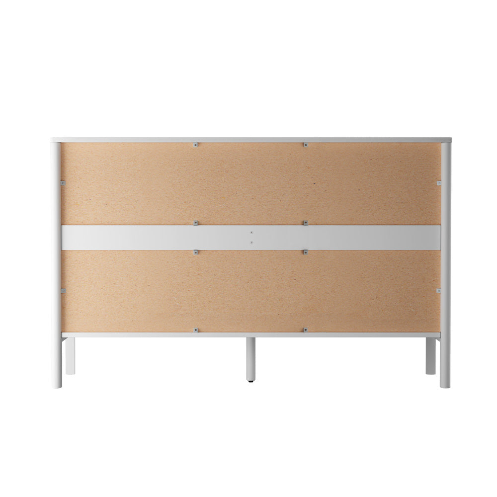 Aston 6 Chest Of Draws Handle Free Dresser Unit | Modern Scandi Style Six Draw Lowboy