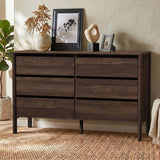 Aston 6 Chest Of Draws Handle Free Dresser Unit | Modern Scandi Style Six Draw Lowboy