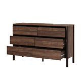 Aston 6 Chest Of Draws Handle Free Dresser Unit | Modern Scandi Style Six Draw Lowboy