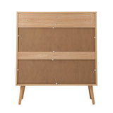 Cozzi 5 or 6 Draw Wood Rattan Dresser Unit | Tallboy Chest Of Drawers Storage Unit